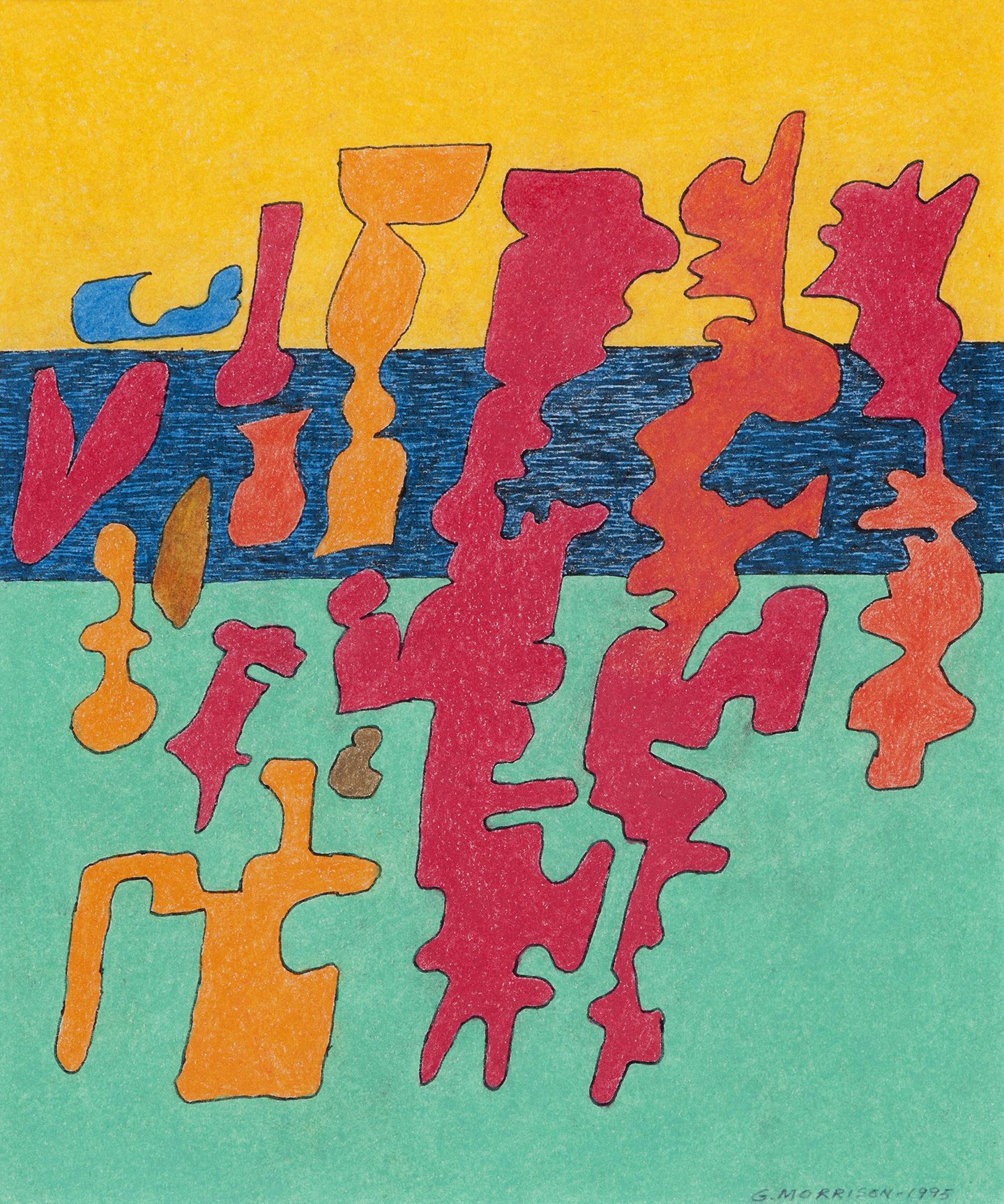 Untitled, 1995
color pencil and ink on paper
9.6 x 8 inches
